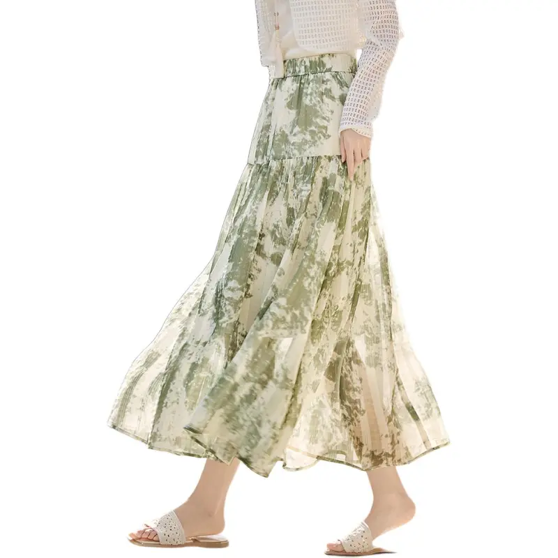 XWI Casual Long Skirts Women's Mint Green-4