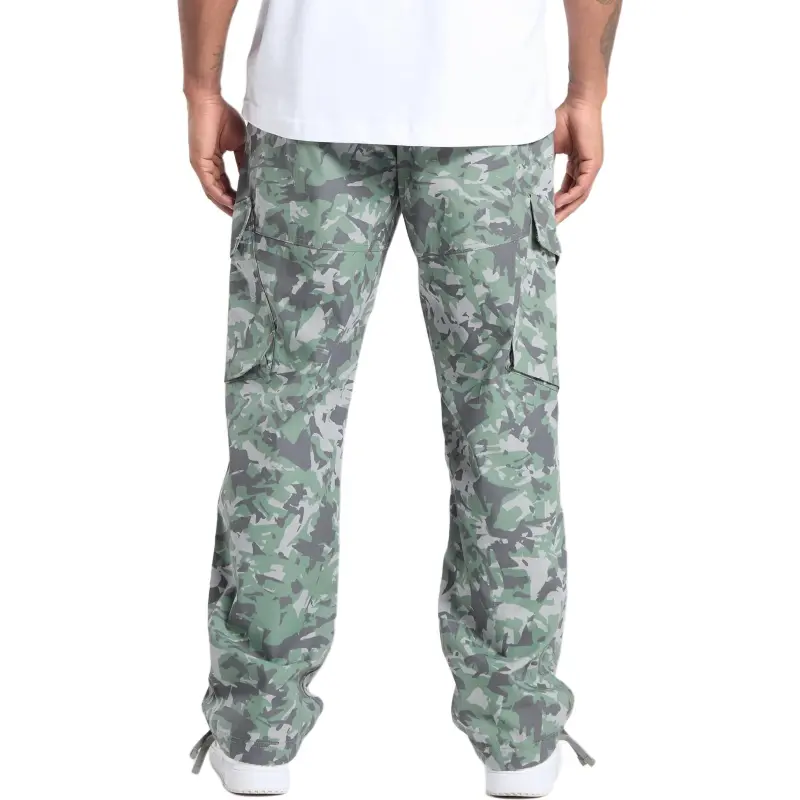 GYMSHARK Camo Print Woven Cargo Pants Men's Green-1