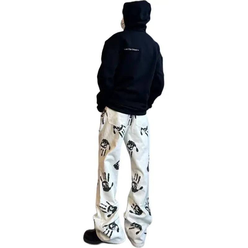 MEIKE Jeans Unisex White-1