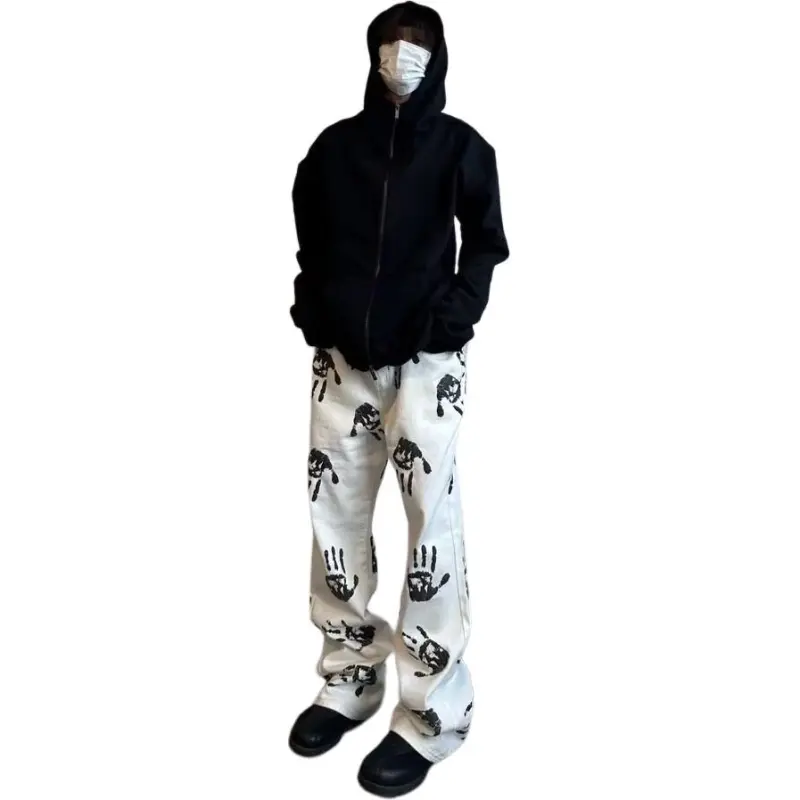 MEIKE Jeans Unisex White-3