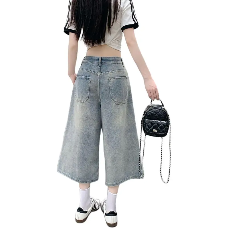 GOSO Denim Shorts Women's Vintage Blue-2