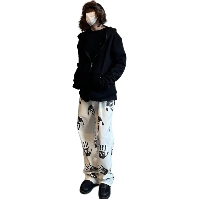 MEIKE Jeans Unisex White-4