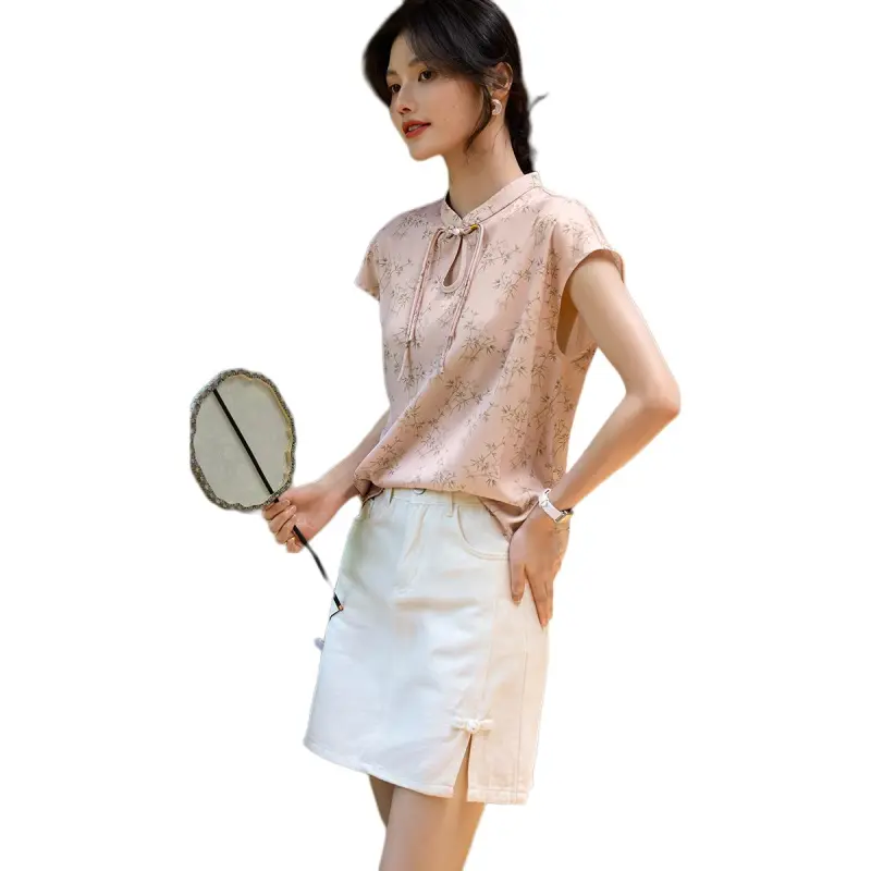 XWI SS24 Shirt Women's Gray Pink-4