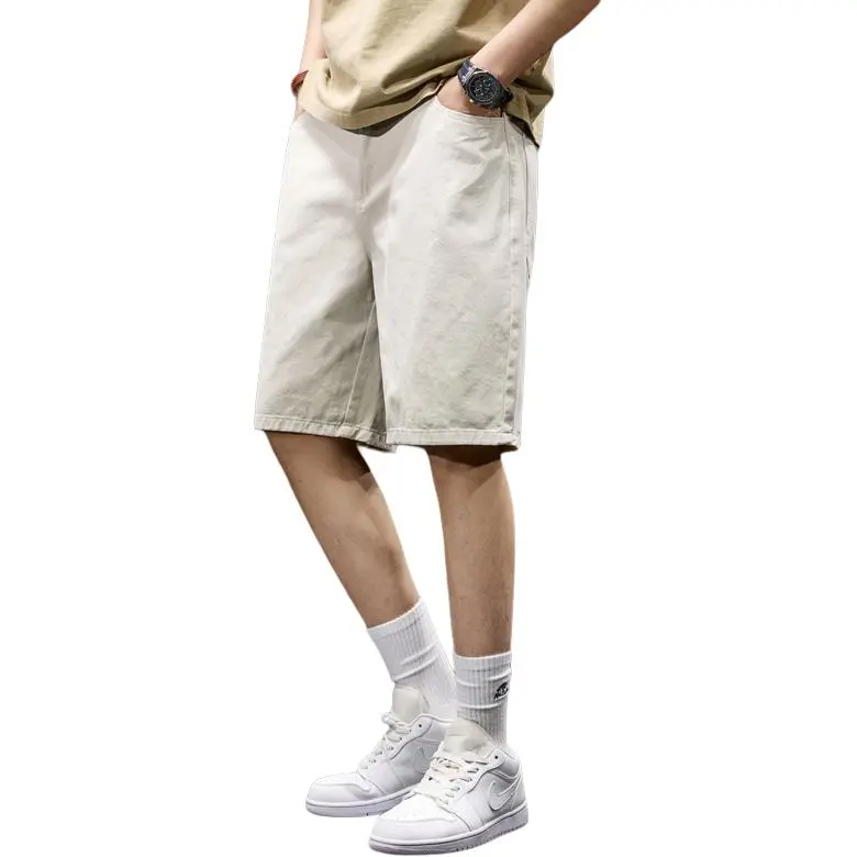 BUYDAUL Casual Shorts Unisex Ecru-2