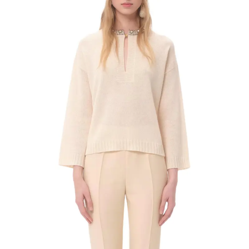 Valentino Embellished Long Sleeved Jumper-4