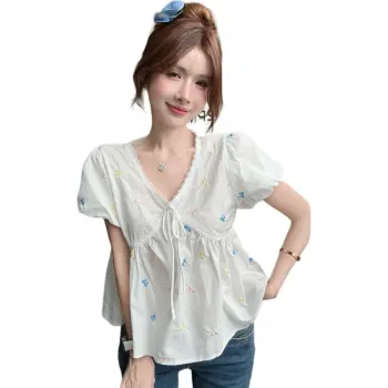 The Temptation Of The Muse Puff Sleeve T Shirt Women's White