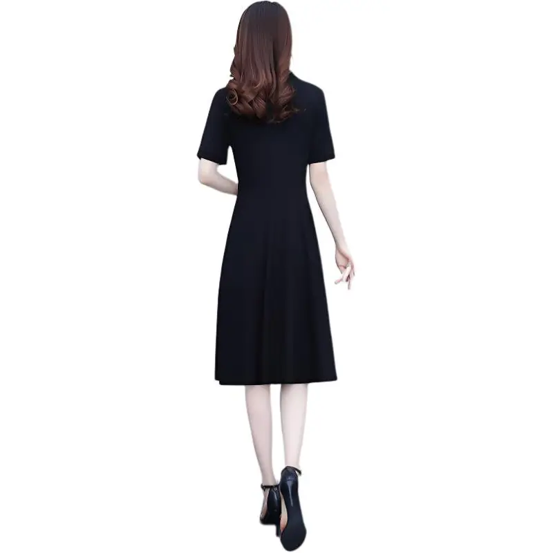 Flowers In Water Short Sleeved Dress Women's-1