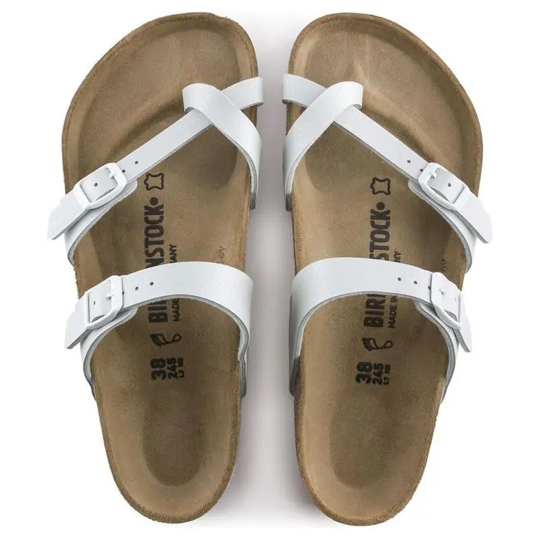 Birkenstock Mayari Odor-Resistant Flip Flops Unisex Light Gray Narrow Fit-3