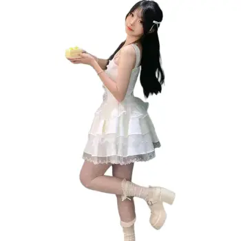 ABCMININ Slip Dresses Women's White