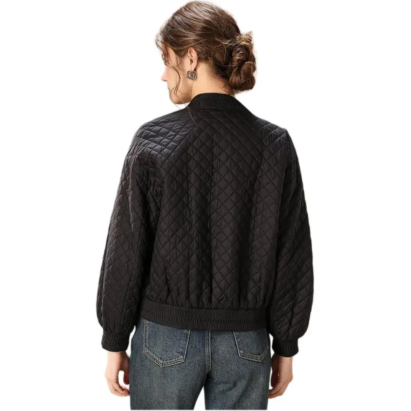 FENHONGMALI Puffer Jacket Women's Black-0
