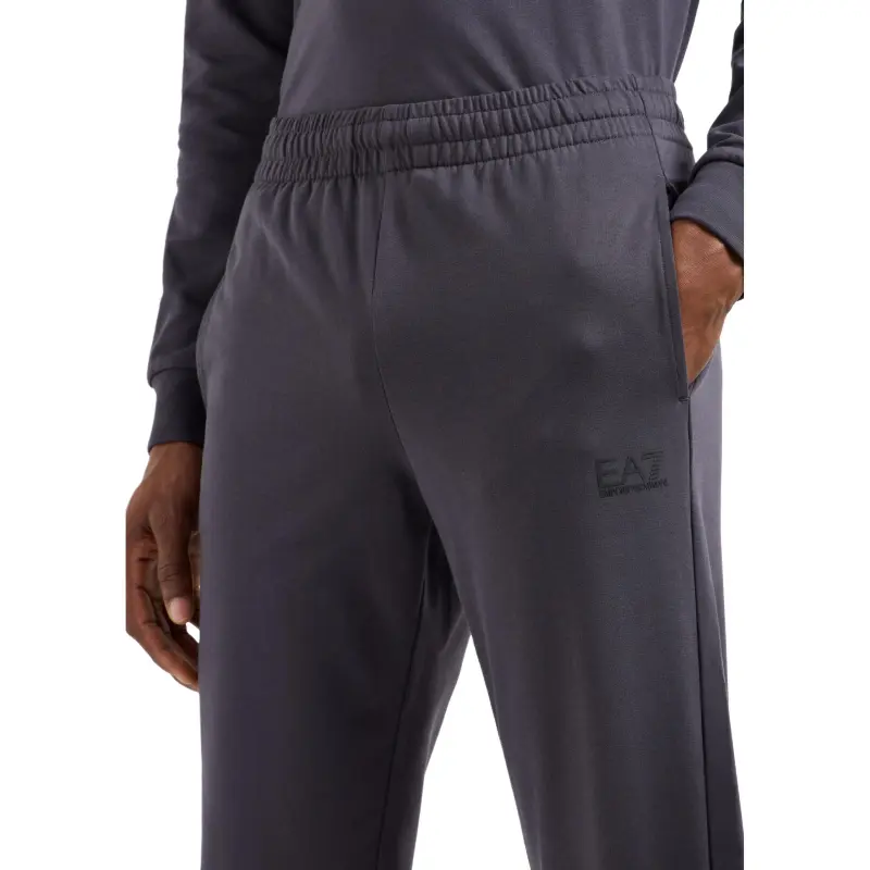 EMPORIO ARMANI EA7 Knitted Sports Pants Men's Gray-1