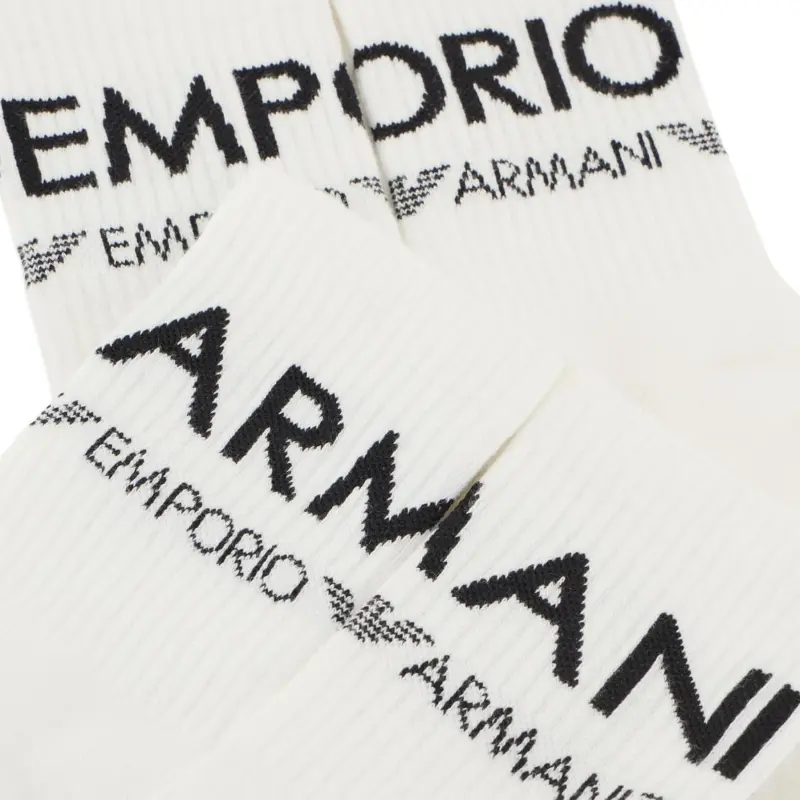 EMPORIO ARMANI Ankle Socks Women's 2 Pack White-1