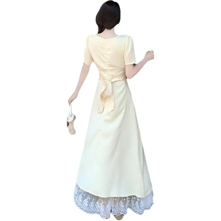 Mu Xiao Xin Short Sleeved Dress Women's-4