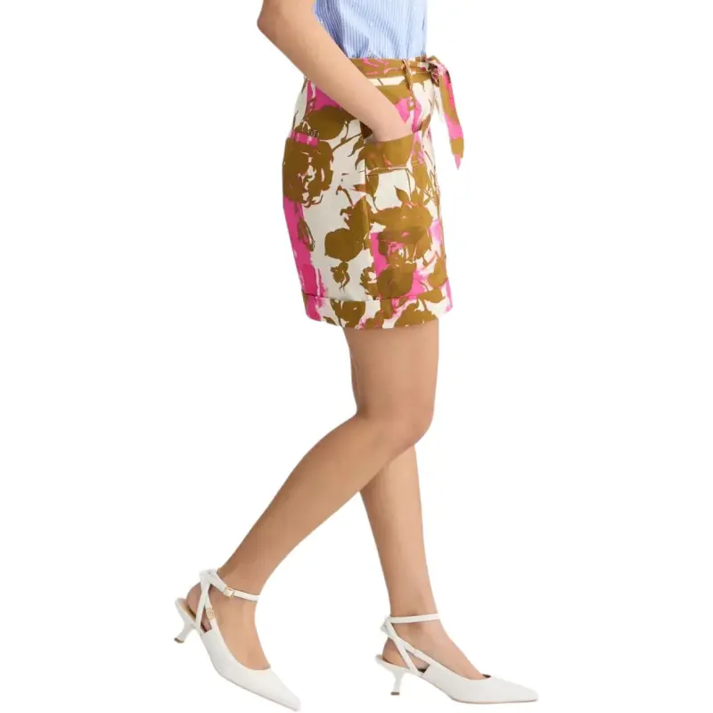 LIU·JO Floral print Poplin Shorts-3