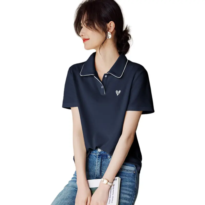 XWI T Shirts Women's Navy Blue-4