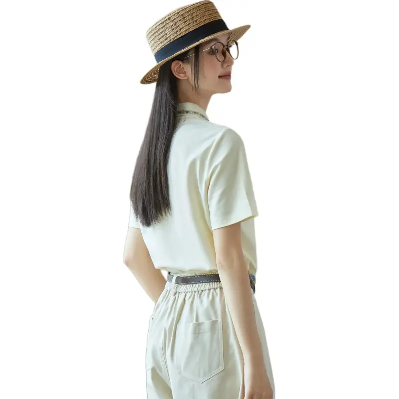 ZIHAN T-Shirts Women's Beige-4