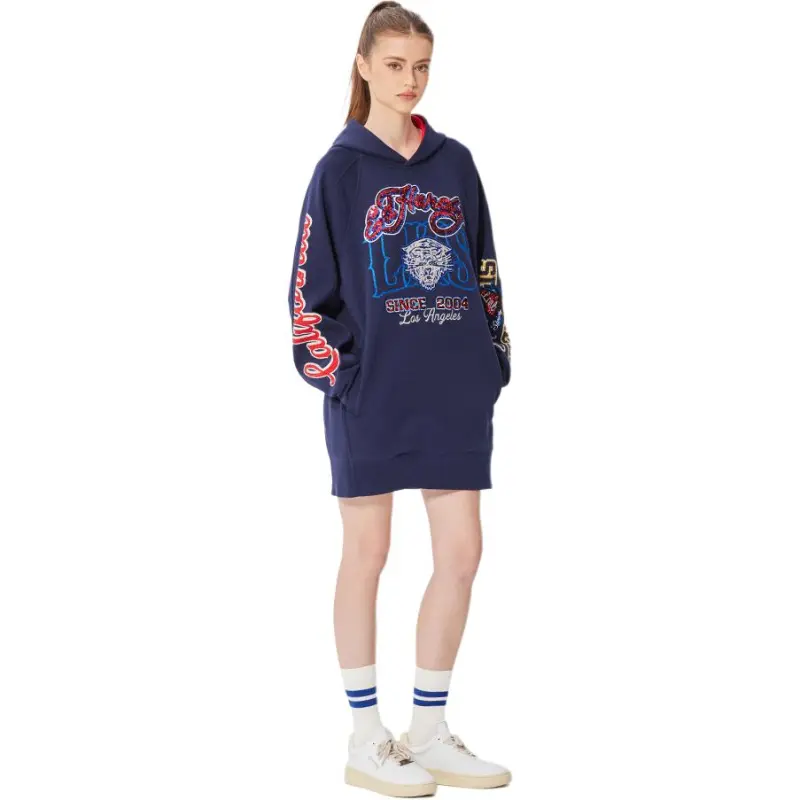 Ed Hardy SS25 Long Sleeved Dresses Women's Midnight Blue-3