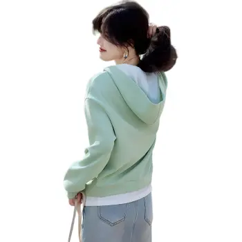 Mu Xiao Xin Sweatshirt Women's Fresh Green