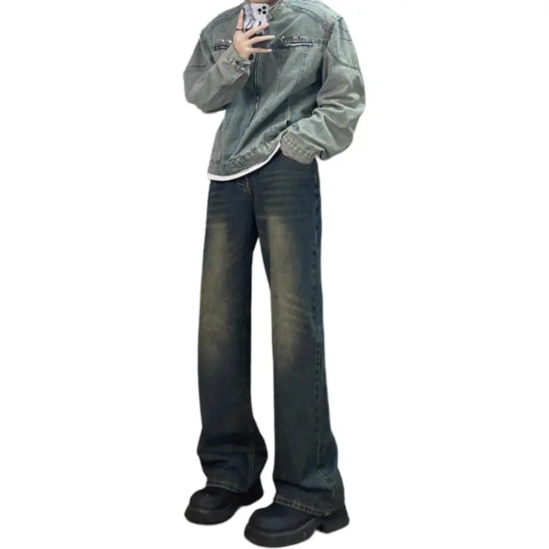 KVIV Jeans Men Vintage Blue -3