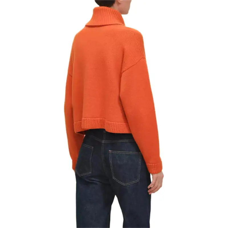 HERMES Cashmere Sweater Women's Orange-1