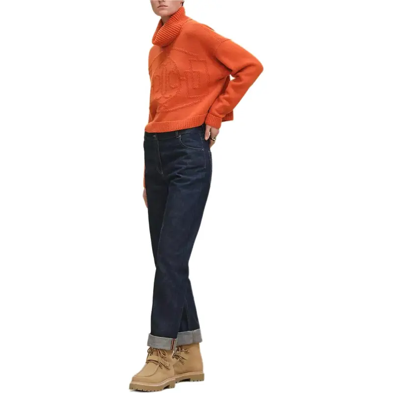 HERMES Cashmere Sweater Women's Orange-2