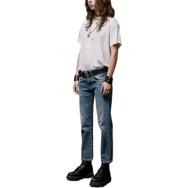 R13 Faded Cropped Jeans-1