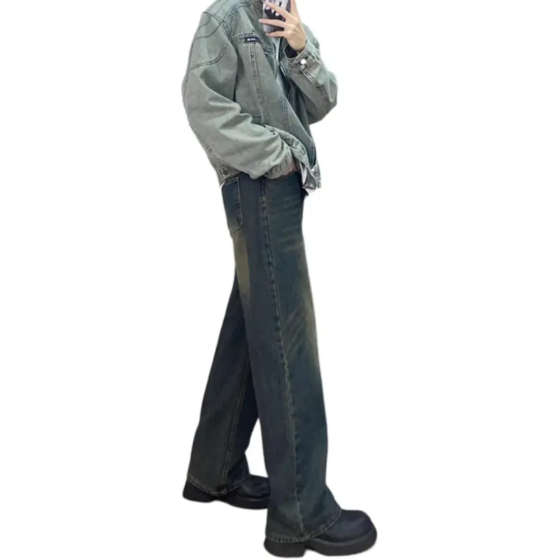 KVIV Jeans Men Vintage Blue -5