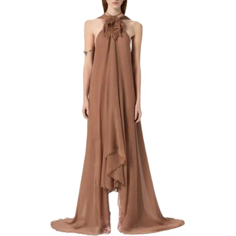 Blumarine Floral brooch Maxi Dress-1