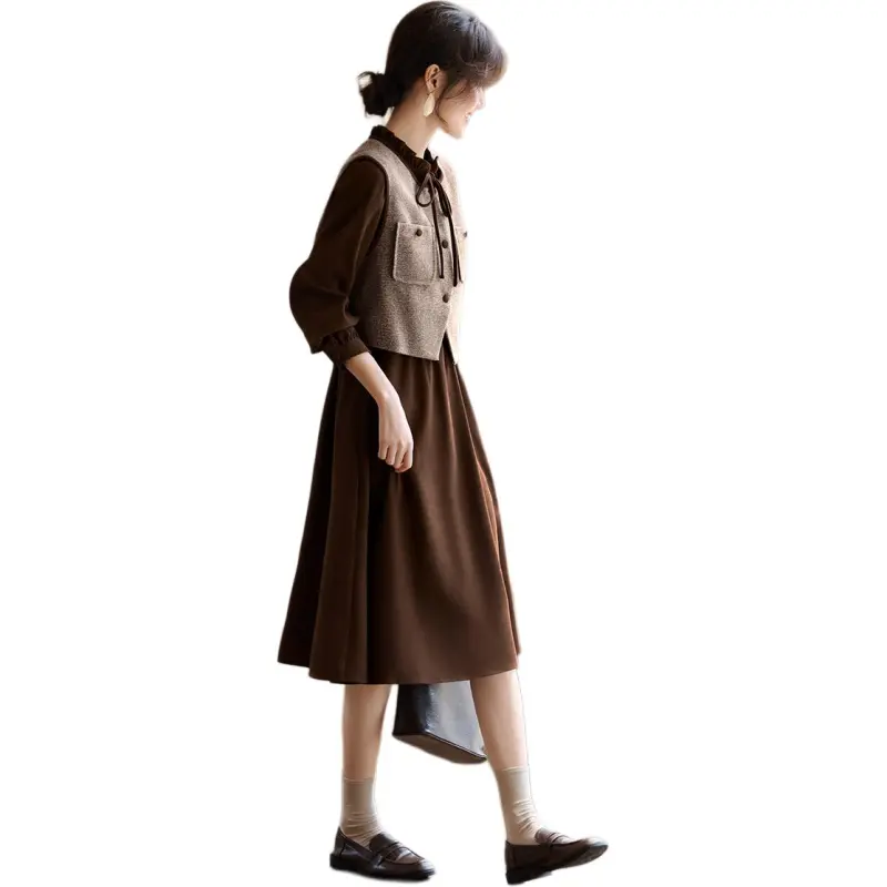 XWI Casual Suit Women's Dark Coffee-4