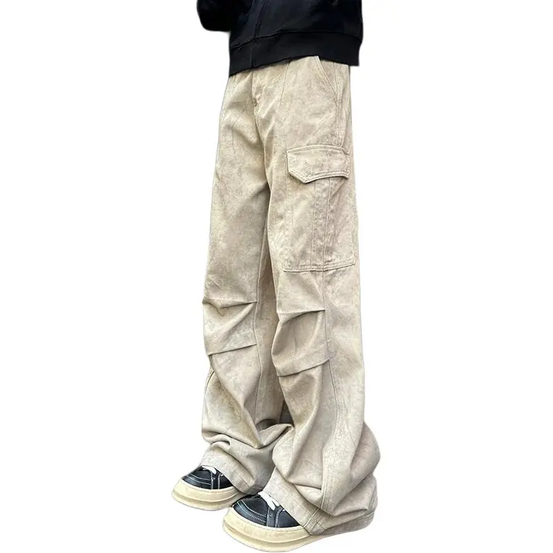 WELTER EXPERIMENT Casual Pants Unisex Apricot-2