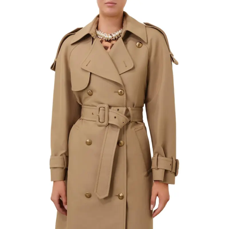 Zimmermann Trench Coat Women's Khaki-5