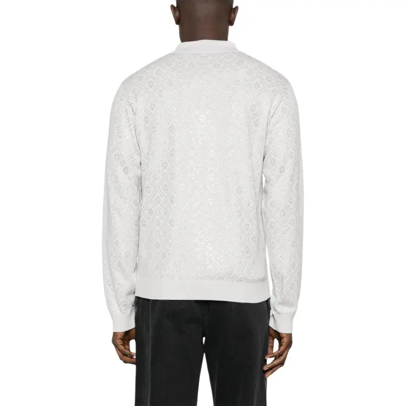 CASABLANCA Crystal monogram Polo Shirt-2