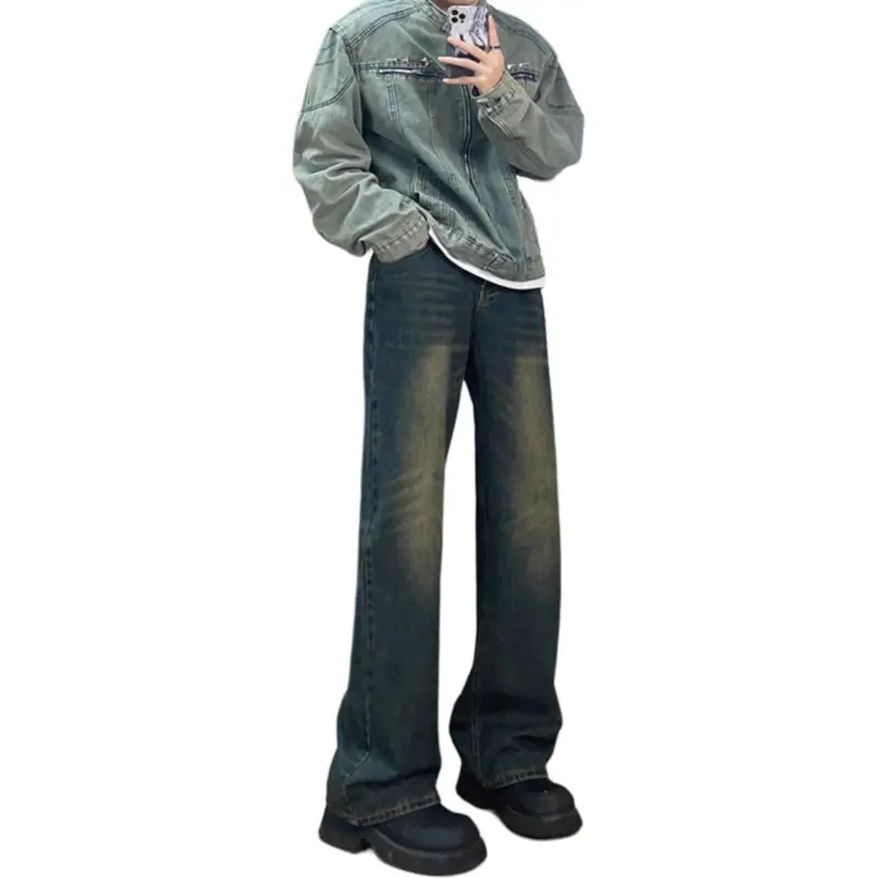 KVIV Jeans Men Vintage Blue -4