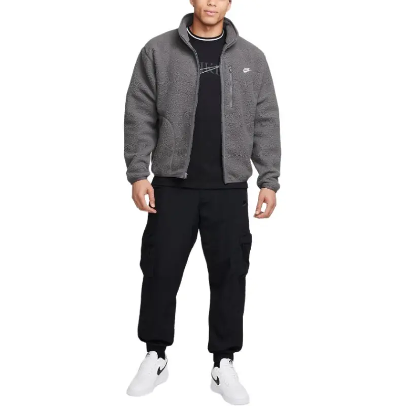 Nike Sportswear Club FW24 Velvet feel Coat Men's Iron Gray-2