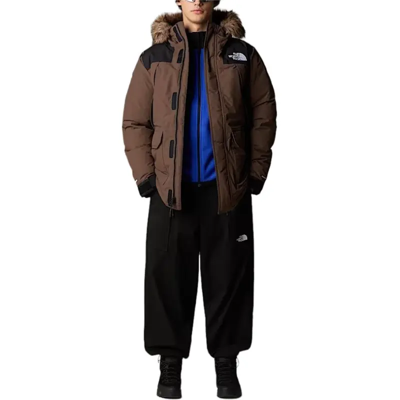 THE NORTH FACE FW24 Parka Coat Men's Smoked Brown/Black-2