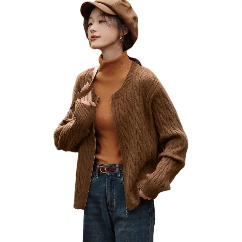 Mo Han Yi Mei Knitwear Women's Coffee-2