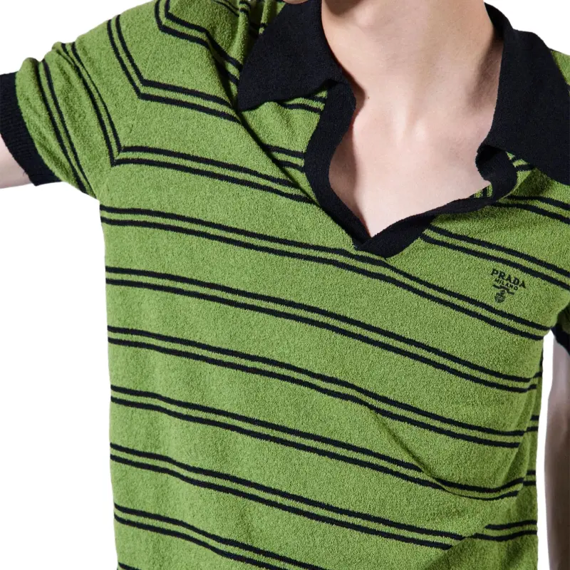 PRADA SS25 Polo Shirt Men's Green-4