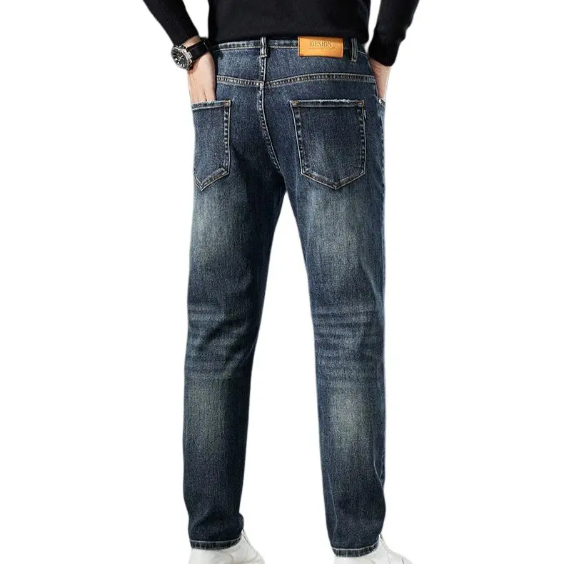 DABAISHA Jeans Men's Dark Vintage Blue-1