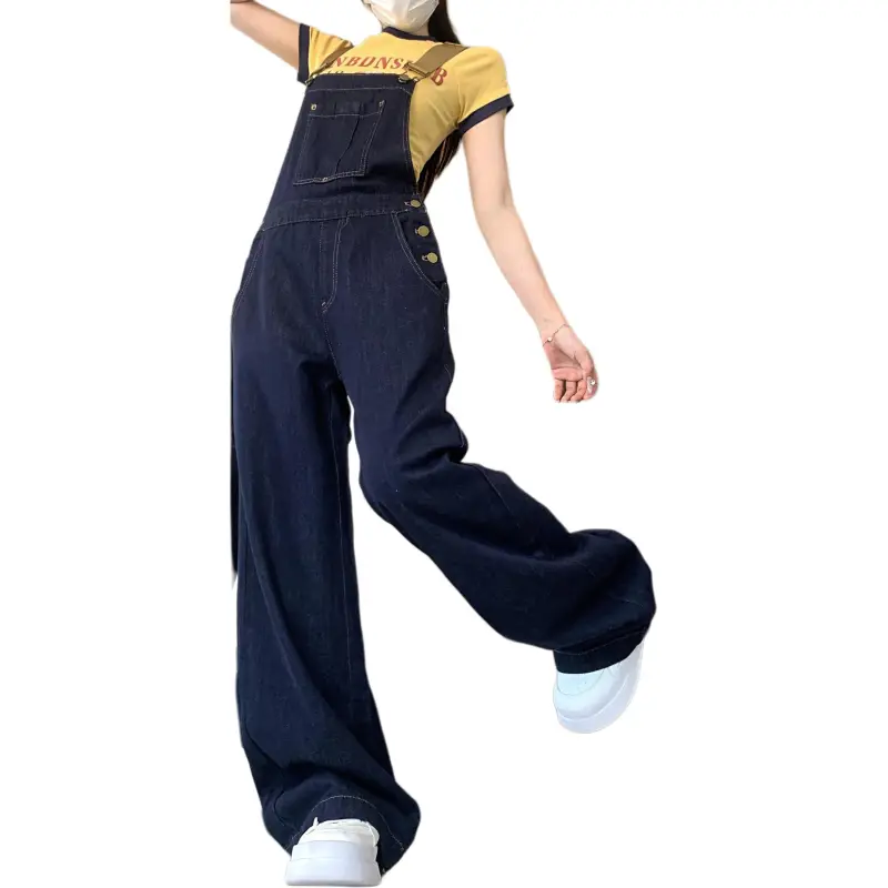 Mu Xiao Xin Overalls Women's Dark Blue-2