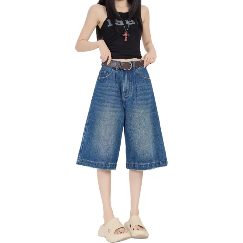 Kazakhstan Denim Shorts Women's-3