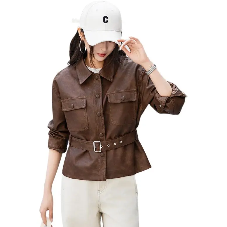 Yi Mengyuan Leather Jacket Women's-4
