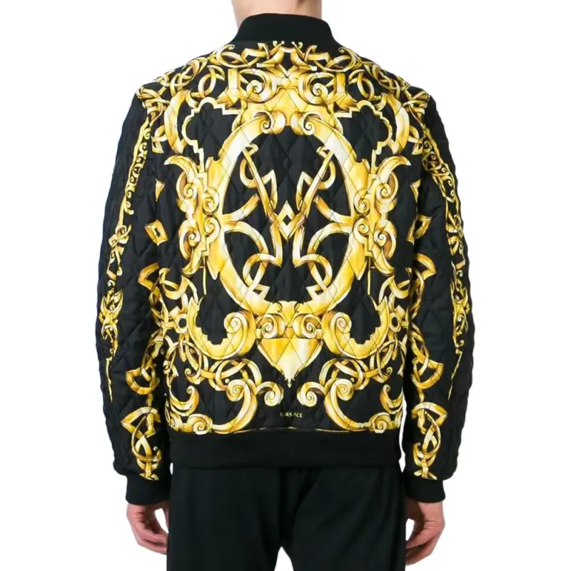 VERSACE Jackets Coats Men's Black Gold-2