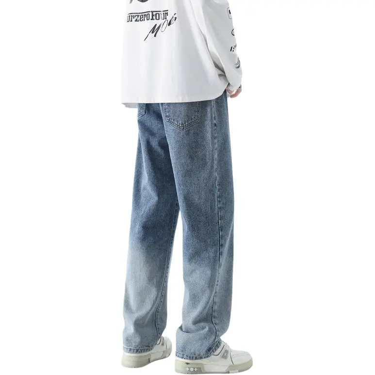 NOME Preppy Style Minimalist Style Everyday Commute Washable Distressed Lace Up Jeans Unisex-1