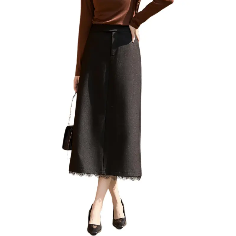 XWI Casual Long Skirts Women's Black-1