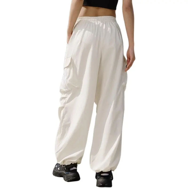 Adidas Climacool WOVEN TRACKSUIT BOTTOMS Cargo Pants Women's Wonder White-4