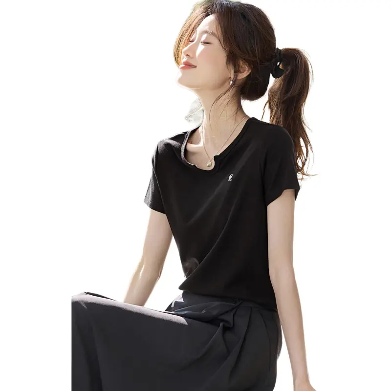 Mo Han Yi Mei T Shirt Women's Heather Gray-0