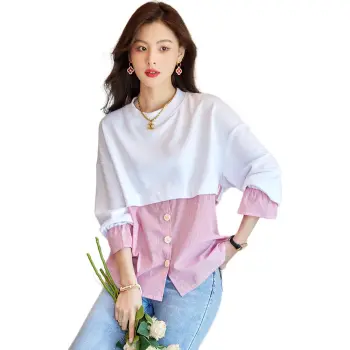 Like The Age Of Water Spring, Fall Sweatshirt Loose Fit Women's White