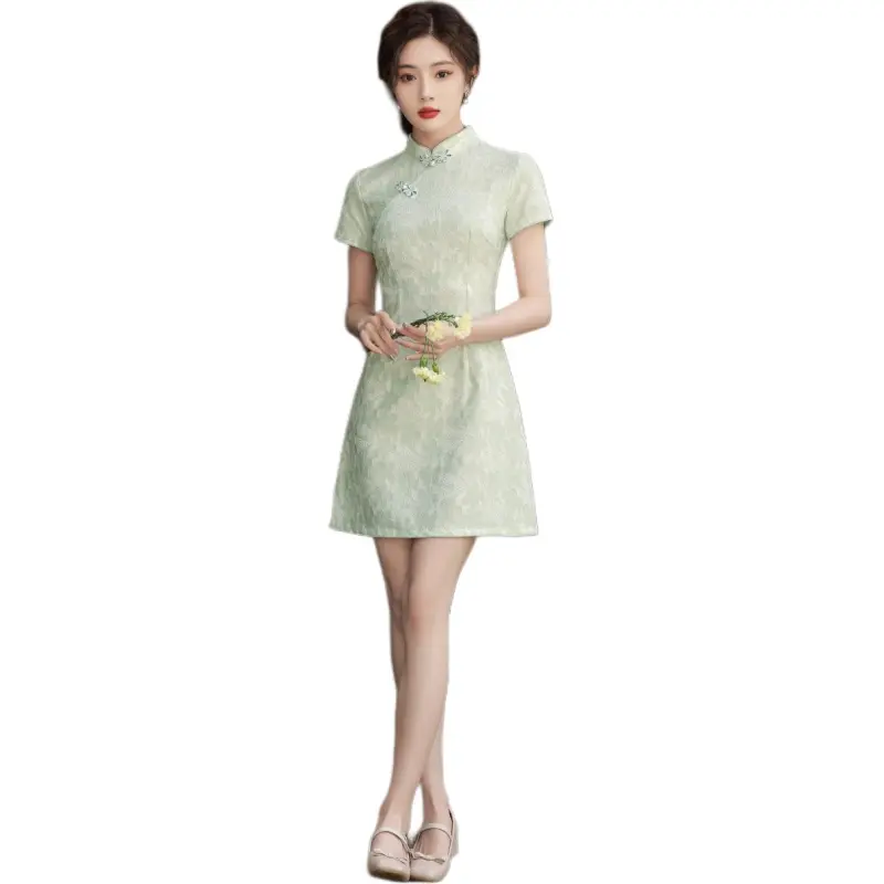 Mu Xiao Xin Short Sleeved Dress Women's-3