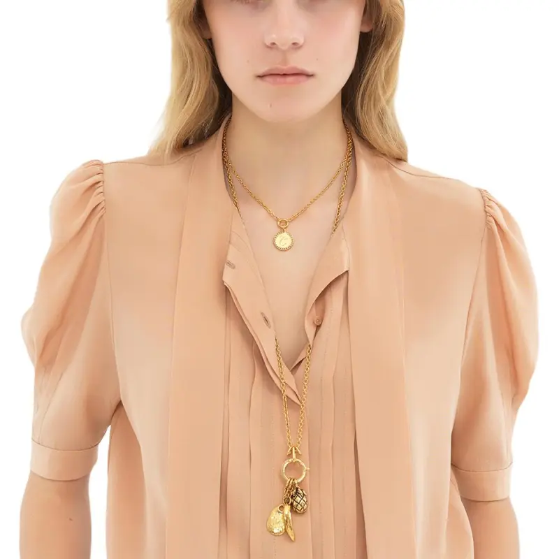 Chloé Tied Neck Puff Sleeved Blouse-3