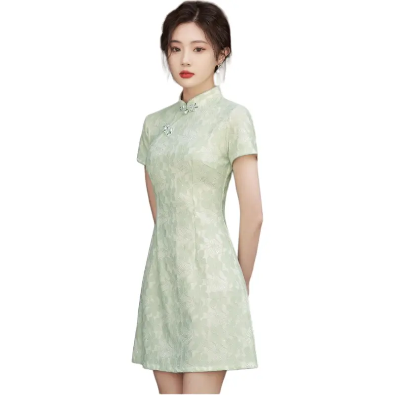 Mu Xiao Xin Short Sleeved Dress Women's-2